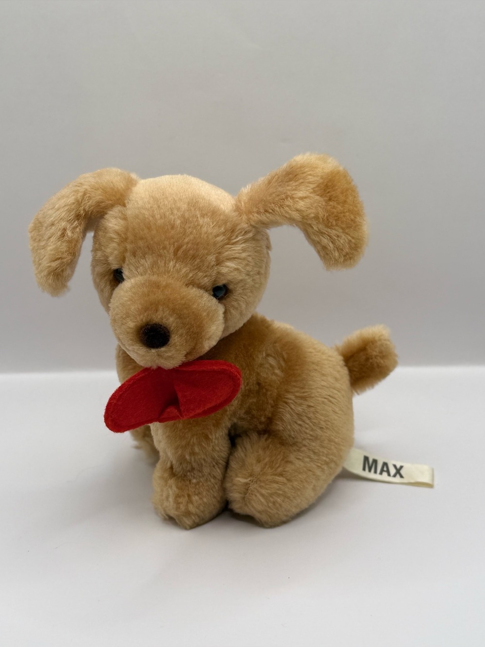 Vintage Russ Berrie Max Dog Stuffed Animals Plush with Slipper